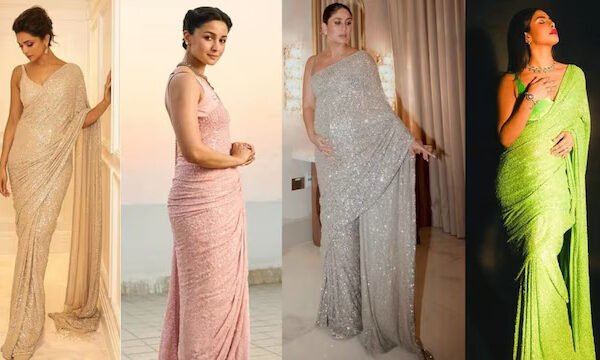 Sequin Saree Face-Off: Alia Bhatt, Deepika Padukone, and Kareena Kapoor Shine in Sabyasachi Outfit