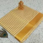 Kerala kasavu checked cotton silk sarees