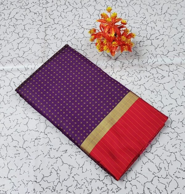 Arani Silk With Blouse(Purple Colour)