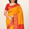 80's Count Chettinad Cotton saree Without Blouse(Yellow Colour)