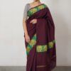 80's Count Chettinad Cotton Saree Without Blouse(Brown Colour)