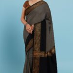 80's Count Chettinad Cotton Saree Without Blouse(Grey Colour)