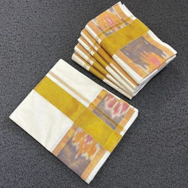 Pochampally Border Kerala Cotton Saree