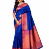 3D Embossed Karizma Silk Saree(Blue Colour)