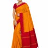 Kalyani cotton saree with contrast blouse(Mango Yellow Colour)