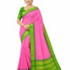 Korvai Silk Monika Cotton Saree with Blouse (Pink Colour)