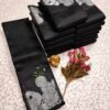 3D Embossed Karizma Silk Saree(Black Colour)