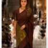 Nayanthara Inspired Khadi Saree with Blouse (Brown Colour)